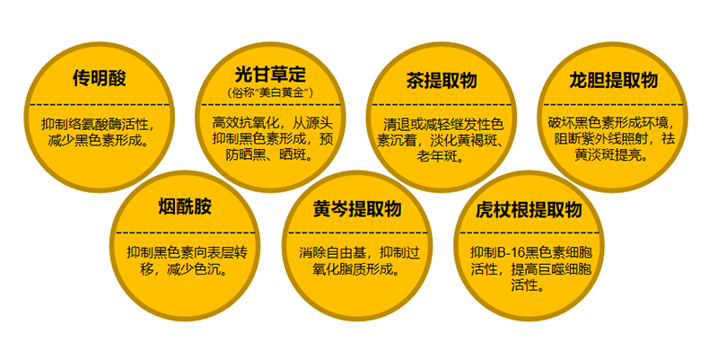 7种焕白成分良性相溶，高光荟萃